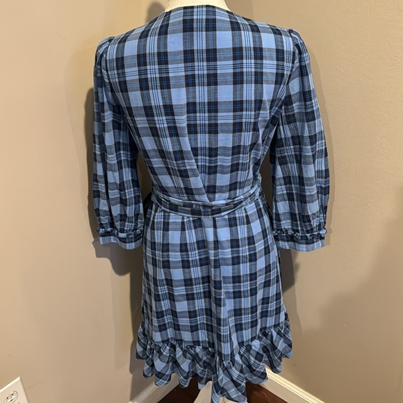 Draper James Reba Flutter plaid wrap dress - Picture 7 of 7